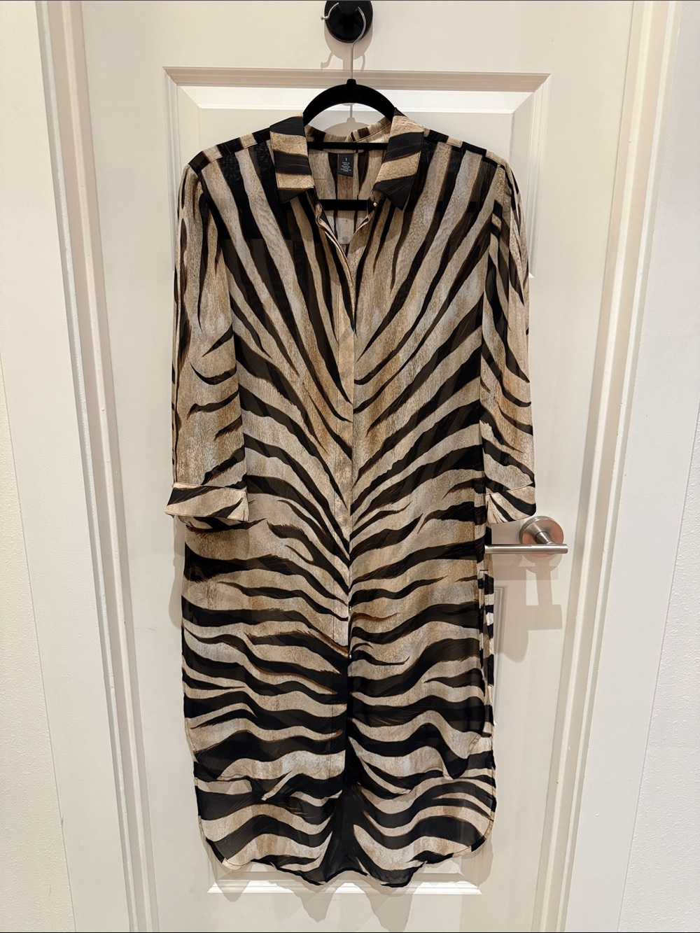 Black Label by Chico’s - Zebra-Stripe Sheer Dress